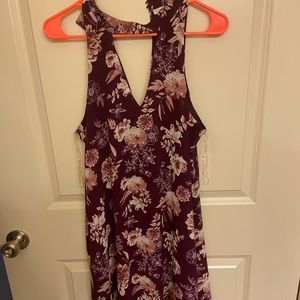 Purple dress with flowers